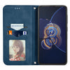 For Asus Zenfone 8 Flip Retro Skin Feel Business Magnetic Horizontal Flip Leather Case with Holder & Card Slots & Wallet & Photo Frame(Blue)
