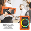 For Samsung Galaxy Tab S8 11 inch SM-X700 Silicone + PC Tablet Case with Shoulder Strap(Orange+Black)