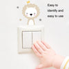 10sheets Bohemia Cute Smiley Cartoon Animal Switch Sticker Kids Room Decoration(As Show)