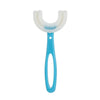 10 PCS U-shaped Children Baby Hand-held Soft Toothbrush Brushing Artifact for 6-12 Years Old, Style: Straight Handle (Blue)