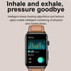 Smart Watch Ring ECG Temperature Heart Rate Blood Pressure Health Bluetooth Talking Watch, Color: Red Silicone
