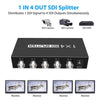 1 In 4 Out SD-SDI / HD-SDI / 3G-SDI Distribution Amplifier Video SDI Splitter(US Plug)