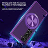 For Samsung Galaxy Z Fold5 CD Texture 360 Degree Rotating Holder MagSafe Phone Case(Purple)