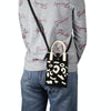 Leopard Print Knitted Mini Crossbody Phone Bag For 6.9 inch and Below Phones(Black)