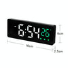 0715 Voice-activated LED Mute Date Temperature Display Electronic Clock(Black Surface Red Light)