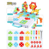 Children Screw-Tightening Electric Drill Toy Manual Assembly Toolbox, Style: 3D + Electric Drill (276 PCS)