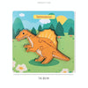 2 PCS Wooden 3D Stereo Dinosaur Puzzle Children Educational Early Education Toys(Tyrannosaurus)