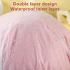 Lovely Thick Women Satin Colorful Double Waterproof Hair Cover Bathing Cap(Pink)