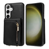 For Samsung Galaxy S25+ 5G Crossbody Lanyard Zipper Wallet Leather Phone Case(Black)