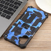 For Samsung Galaxy A06 4G Camouflage Armor Kickstand TPU Hybrid PC Magnetic Phone Case(Dark Blue)