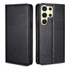 For Samsung Galaxy S25 Ultra 5G Gloss Oil Solid Color Magnetic Leather Phone Case(Black)