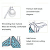 Mermaid Tears S925 Sterling Silver Necklace Ocean Shell Pearl Fish Tail Necklace