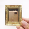 1:12 Mini House Toy Simulation Wall Mirror for Bedroom(Gold)