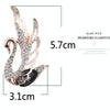 Women Fashion Swan Crystal Insert Drill Brooches(Gray)