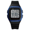 SKMEI 1278 Fashionable Outdoor 50m Waterproof Digital Watch Student Sports Wrist Watch Support 5 Group Alarm Clocks(Blue)