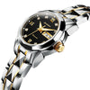 JIN SHI DUN 8813 Fashion Waterproof Luminous Automatic Mechanical Watch, Style:Women(Silver Gold Black)