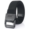 Men Lightweight Metal Free Casual Elastic Belt, Length: 120cm(Twill Black)