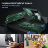 For Samsung Galaxy Z Fold4 360 Rotation Ring Holder MagSafe Shockproof PC Phone Case(Dark green)