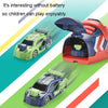 2 In 1 Children Toy Car Set One Button Press Ejection Inertia Car Toys(Red)