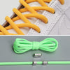 1 Pair Elastic Metal Buckle without Tying Shoelaces(Green)