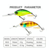 CB033/B 2pcs Inner Laser Deep Dive Sea Fishing Rock Fat Fake Bait Plastic Stiff Bait
