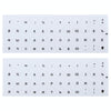 2pcs Round Transparent Keyboard Stickers Russian Key Protector (Black)