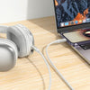 Borofone BL22 3.5mm to 8 Pin Zinc Alloy Dignity AUX Audio Cable, Length:1m(White)