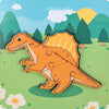 2 PCS Wooden 3D Stereo Dinosaur Puzzle Children Educational Early Education Toys(Spinosaurus)