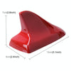 A-886 Car Auto Shark Fin Dome Antenna Decoration for Honda Buick Nissan Hyundai Toyota Volkswagen Mazda(Red)