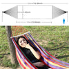 Outdoor Rollover-resistant Single Person Canvas Hammock Portable Beach Swing Bed with Wooden Sticks, Size: 185 x 80cm(Red)