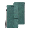 For Sony Xperia 10 III Geometric Embossed Leather Phone Case(Green)