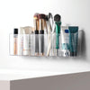 3-Compartment Clear Plastic Organizers Wall-Mounted Cosmetic Storage Box
