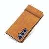 For Samsung Galaxy A56 5G AZNS Magnetic Calf Texture Flip Leather Phone Case(Light Brown)