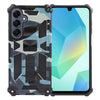 For Samsung Galaxy A16 5G / 4G Camouflage Armor Kickstand TPU Hybrid PC Magnetic Phone Case(Light Blue)