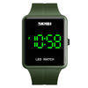 SKMEI 1541 Fashion Led Watch Square Couple Model Waterproof Electronic Watch Silicone Watch(Green)