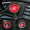 Car Engine Start Key Push Button Ring Trim Metal Sticker Decoration for Land Rover/Jaguar (Red)