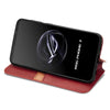 For ASUS ROG Phone 7 Cubic Grid Pressed Magnetic Leather Phone Case(Red)