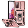 For Samsung Galaxy S20 FE Sliding Camshield Holder Phone Case(Rose Gold)