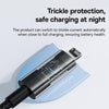 Baseus Gem Transparent 2.4A USB to 8 Pin Fast Charging Data Cable, Length:1m(Black)