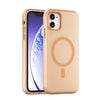 For iPhone 11 MagSafe Frosted Translucent TPU + PC Full Coverage Phone Case(Orange)