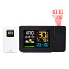 Household Color Screen Temperature And Humidity Meter Weather Forecast Projection Clock, Model: UK Plug