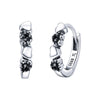 S925 Sterling Silver Earrings Heart-shaped Inlaid Zircon Earrings