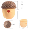 Dog Leaky Ball Toy, Acorn, Slow Feeder, Peacock Green, Silicone