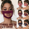 Anti-Fog Lip Language Face Shield For The Deaf And Mute Solid Color Printing Face Shield(Printing B)