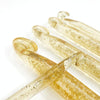 5 PCS/Set+10 Pins Transparent Bold Crystal Crochet Knitting Tool Set