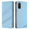 For Samsung Galaxy S20 Embossed Multi-functional Wallet Retro Leather Phone Case(Light Blue)