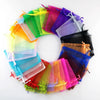 100 PCS Gift Bags Jewelry Organza Bag Wedding Birthday Party Drawable Pouches, Gift Bag Size:10x15cm(Yellow)