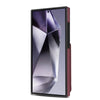For Samsung Galaxy S25 Ultra 5G Skin Feel Detachable Card Bag Magsafe Phone Case(Wine Red)