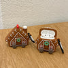 For AirPods 4 Christmas House Silicone Earphone Cover Protective Case