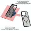 For iPhone 13 Pro Max ViLi GBS Series MagSafe Magnetic RFID Leather Flip Phone Case(Pink)